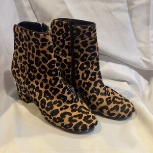 Leopard Print Ankle Boots